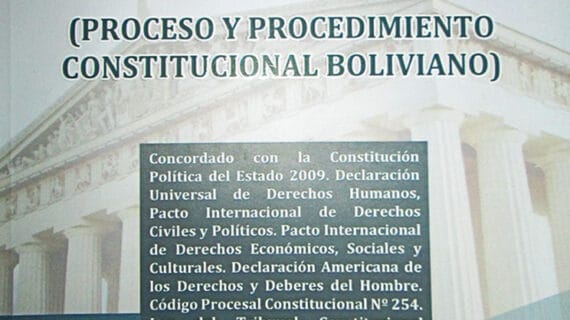 Derecho procesal constitucional (proceso y procedimiento constitucional boliviano)