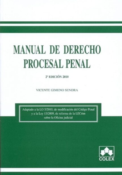 MANUAL DE DERECHO PROCESAL PENAL