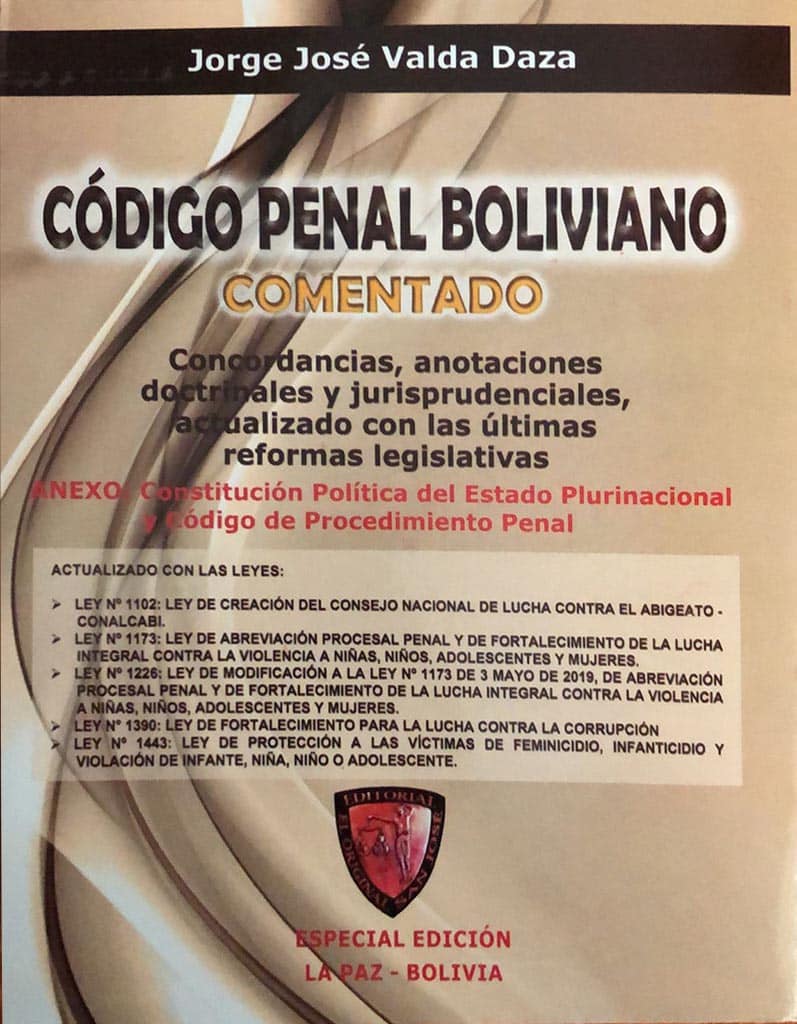 Código Penal Boliviano Comentado 2023 Jorge José Valda Daza 2418