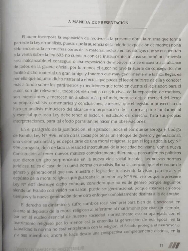 codigo de las familias y del proceso familiar