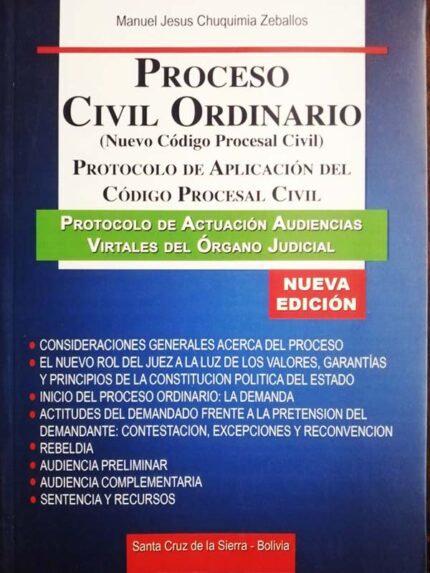 Procesos Ordinario Civil Manuel Jesús Chuquimia Zeballos