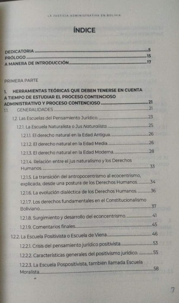 La justicia administrativa en Bolivia